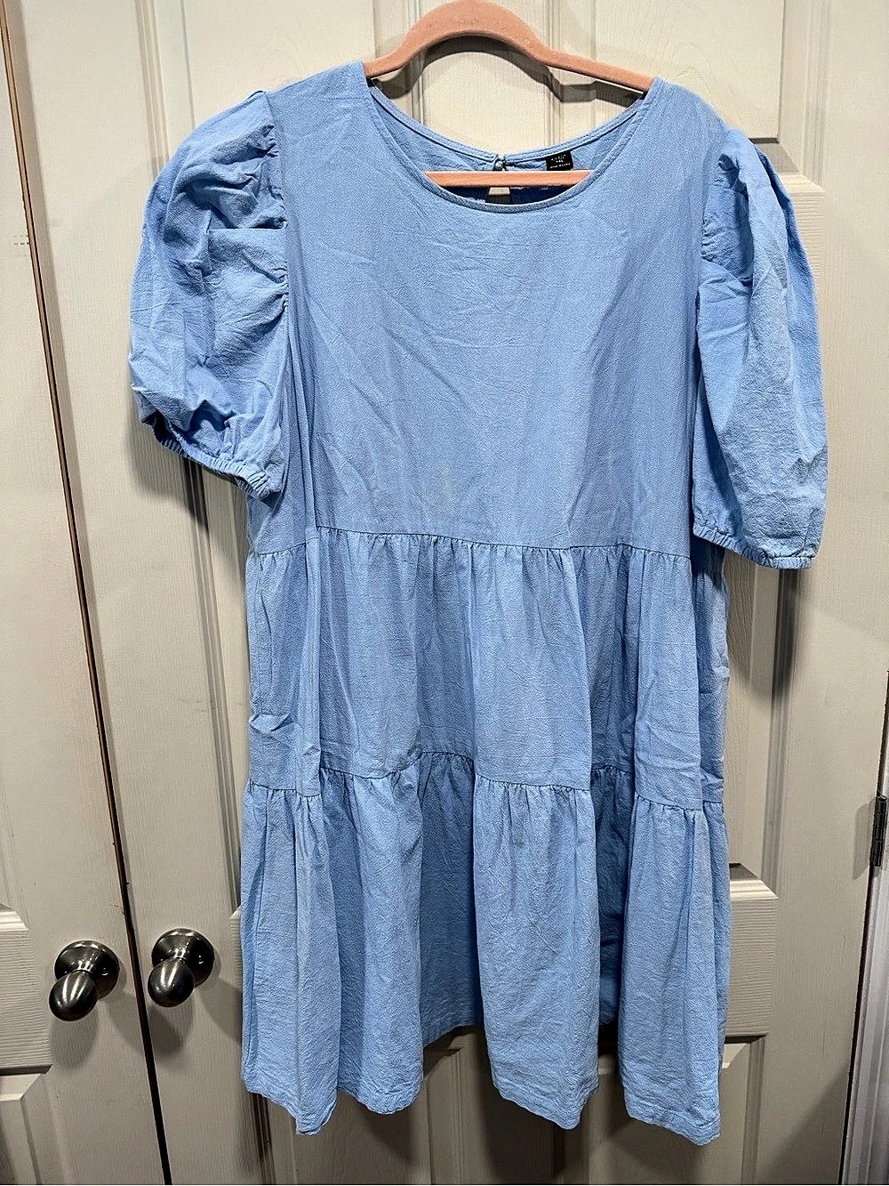 SHEIN Blue Tiered Mini Dress Size 4